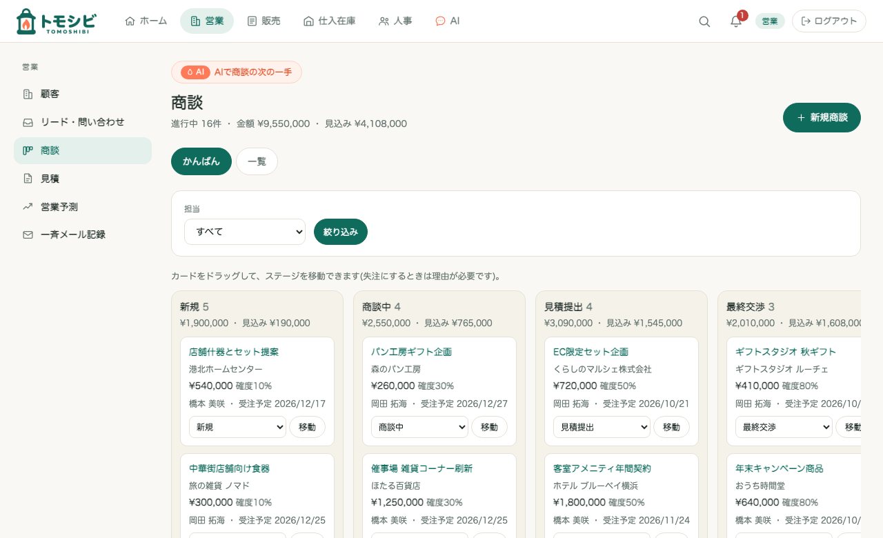 商談かんばん。